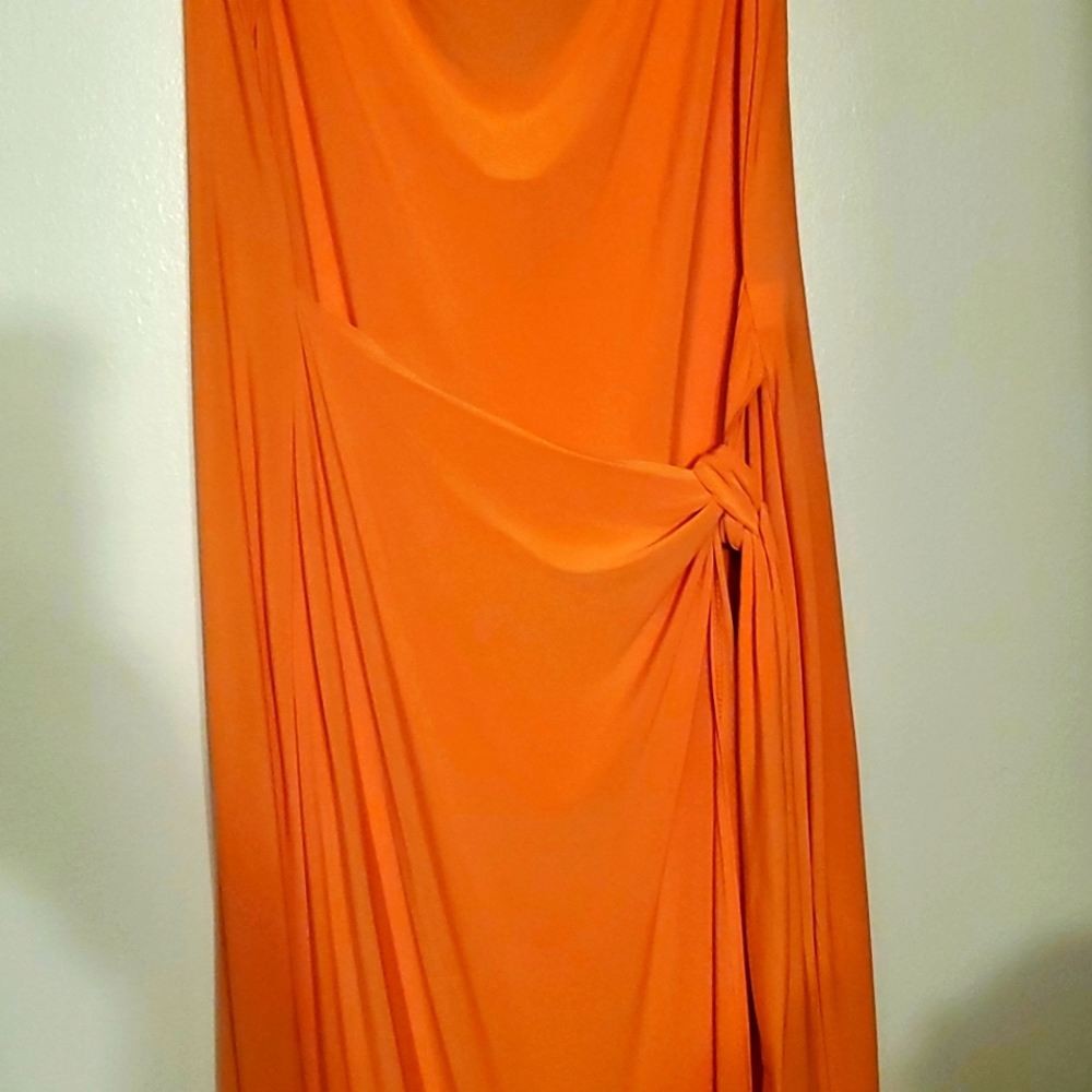 New Orange Size 14/16 Ashley Stewart Front Knot Dress
